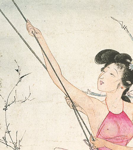 望花-胡也佛的仕女画和最知名的金瓶梅秘戏图